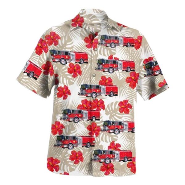 Frankford Delaware Roxana Fire Company Button Up Hawaiian Shirt