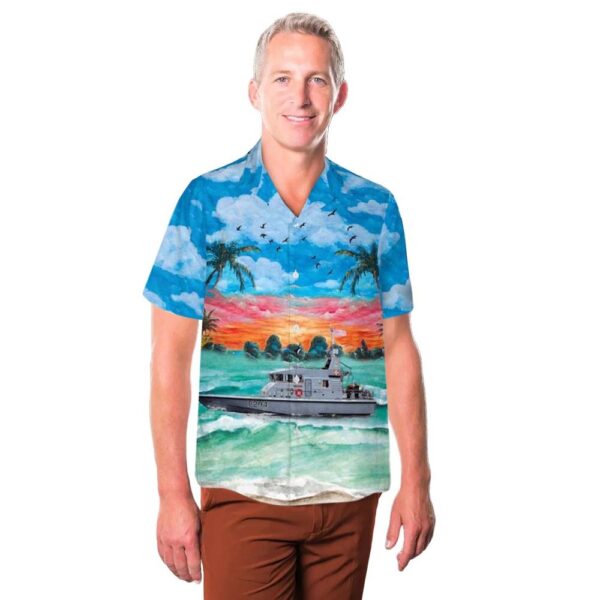 Royal Navy HMS Trumpeter (P294) Archer-class patrol vessel Aloha Hawaiian Shirt