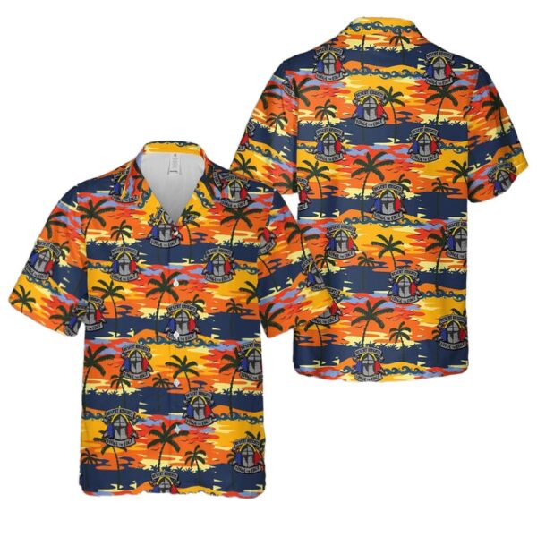 US Army 2-501 GSAB Desert Knights Hawaiian Shirt Outfit