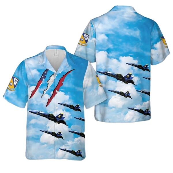 US Navy Blue Angels #6 F-A-18C Cheap Hawaiian Shirt US Navy Blue Angels #6 F-A-18C Cheap Hawaiian Shirt