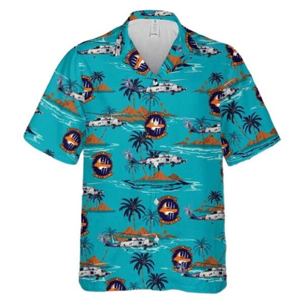 US Navy Helicopter Maritime Strike Seven Four (HSM-74) Swamp Foxes Sikorsky MH-60R Seahawk 168090 Aloha Hawaiian Shirt