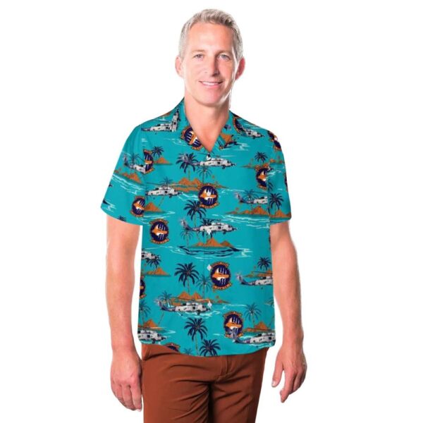 US Navy Helicopter Maritime Strike Seven Four (HSM-74) Swamp Foxes Sikorsky MH-60R Seahawk 168090 Aloha Hawaiian Shirt