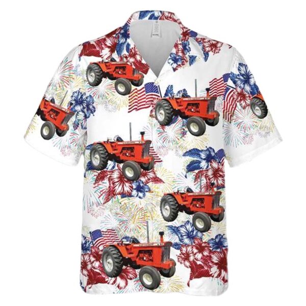 Allis Chalmers D21 Tractor 4th Of July Hawaiian Shirt Outfit Allis Chalmers D21 Tractor 4th Of July Hawaiian Shirt Outfit