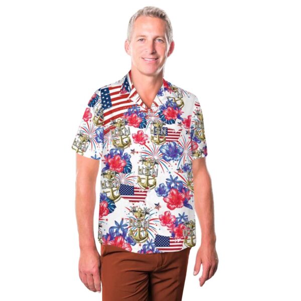 US Navy Master Chief 4th Of July Hawaiian Shirt Man US Navy Master Chief 4th Of July Hawaiian Shirt Man