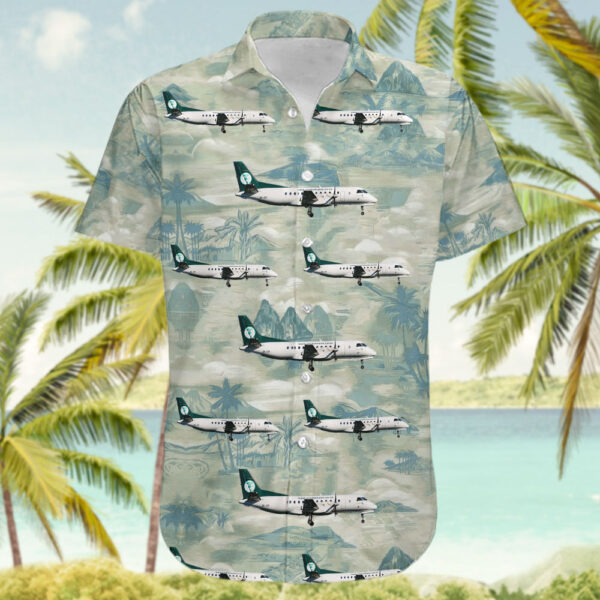 Saab 340A QC Air Chathams Hawaiian Shirt Saab 340A QC Air Chathams Hawaiian Shirt