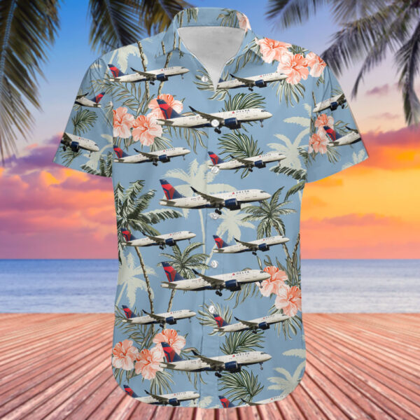 Airbus A220-171 Delta Air Lines Hawaiian Shirt Airbus A220-171 Delta Air Lines Hawaiian Shirt