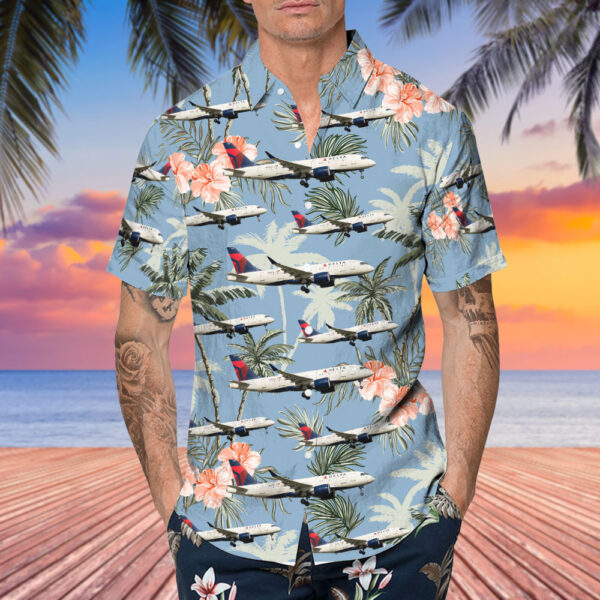 Airbus A220-171 Delta Air Lines Hawaiian Shirt Airbus A220-171 Delta Air Lines Hawaiian Shirt