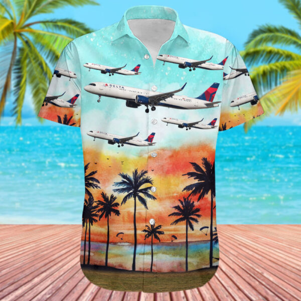 Airbus A321-271NX Delta Air Lines Hawaiian Shirt Airbus A321-271NX Delta Air Lines Hawaiian Shirt
