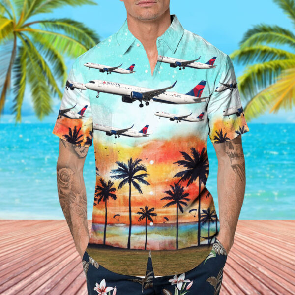 Airbus A321-271NX Delta Air Lines Hawaiian Shirt Airbus A321-271NX Delta Air Lines Hawaiian Shirt
