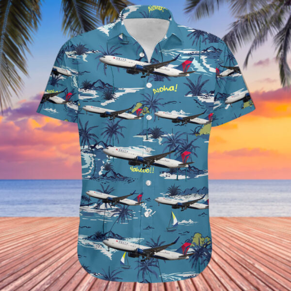 Boeing 767-332(ER) Delta Air Lines Hawaiian Shirt Boeing 767-332(ER) Delta Air Lines Hawaiian Shirt