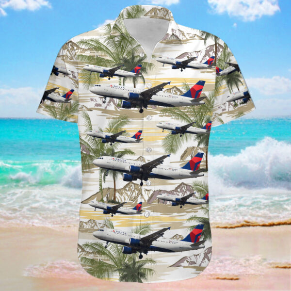 Airbus A320-212 Delta Air Lines Hawaiian Shirt Airbus A320-212 Delta Air Lines Hawaiian Shirt