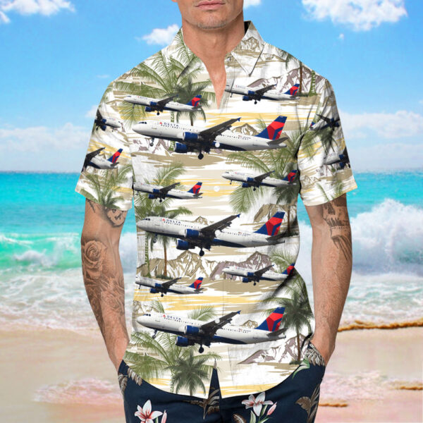 Airbus A320-212 Delta Air Lines Hawaiian Shirt Airbus A320-212 Delta Air Lines Hawaiian Shirt