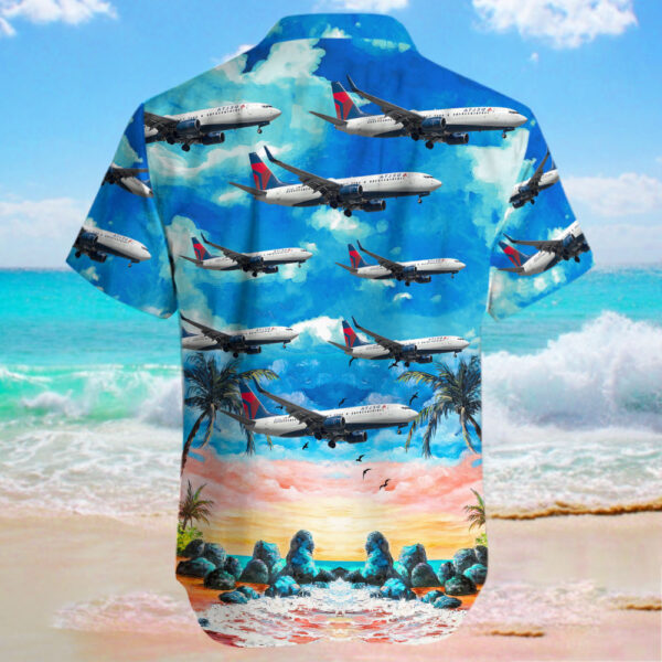 Boeing 737-832 Delta Air Lines Hawaiian Shirt Boeing 737-832 Delta Air Lines Hawaiian Shirt