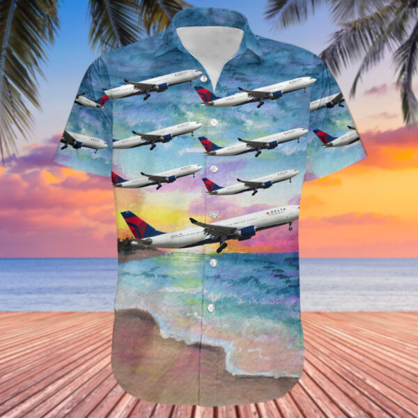 Airbus A330-223 Delta Air Lines Hawaiian Shirt Airbus A330-223 Delta Air Lines Hawaiian Shirt