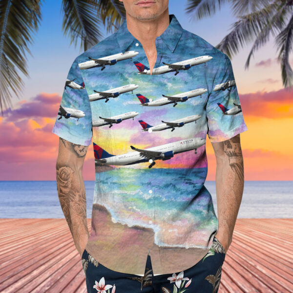 Airbus A330-223 Delta Air Lines Hawaiian Shirt Airbus A330-223 Delta Air Lines Hawaiian Shirt
