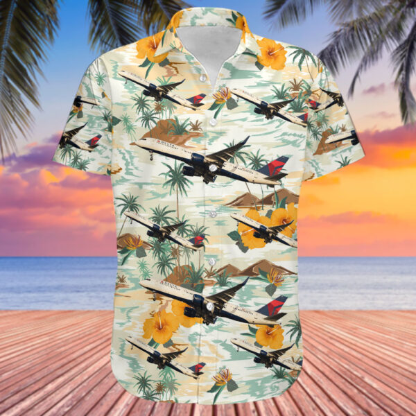 Boeing 757-2Q8 Delta Air Lines Hawaiian Shirt Boeing 757-2Q8 Delta Air Lines Hawaiian Shirt
