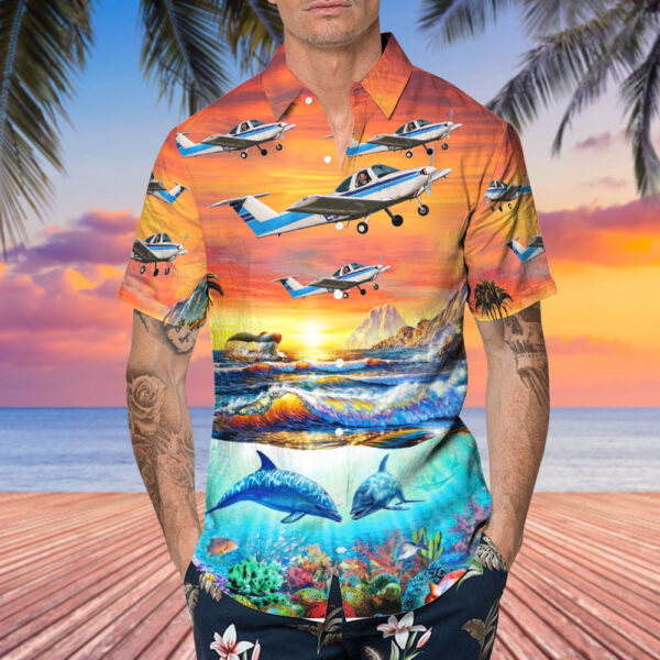 Beechcraft 77 Skipper Aero Club Wellington Hawaiian Shirt Beechcraft 77 Skipper Aero Club Wellington Hawaiian Shirt