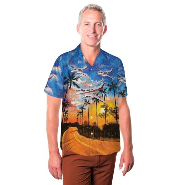 Beechcraft 200 US Army Corps of Engineers airplane Pocket Hawaiian Shirt For Men And Women Beechcraft 200 US Army Corps of Engineers airplane Pocket Hawaiian Shirt For Men And Women