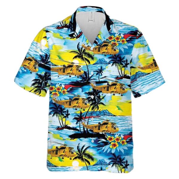 RAF Historical Yellow Sea King Search And Rescue Aloha Hawaiian Shirt
