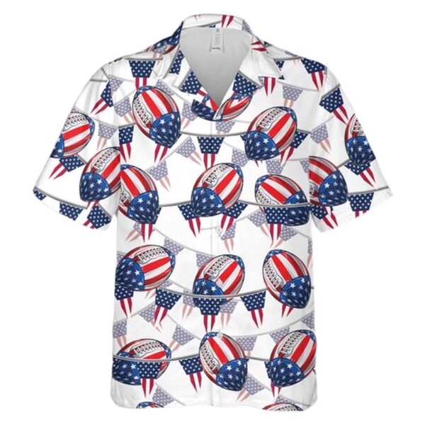 Rugby Ball 4th Of July Hawaiian Shirt For Men And Women