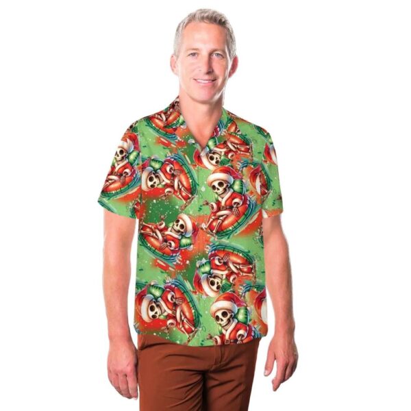 Just Chillin Christmas in July Button Up Hawaiian Shirt