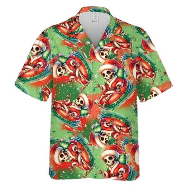 Just Chillin Christmas in July Button Up Hawaiian Shirt