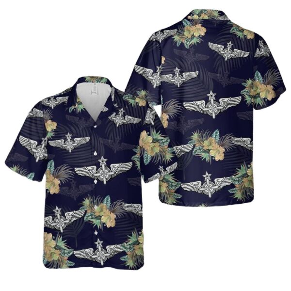 US Air Force Flight Engineer Wings – Senior – Badge Aloha Hawaiian Shirt US Air Force Flight Engineer Wings – Senior – Badge Aloha Hawaiian Shirt