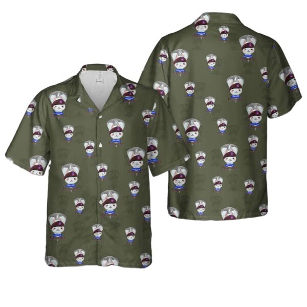US Army 82nd Airborne Division “Bunny Beret” Aloha Hawaiian Shirt US Army 82nd Airborne Division “Bunny Beret” Aloha Hawaiian Shirt