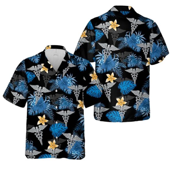 US Navy Hospital corpsman HM). A caduceus Hawaiian Shirt US Navy Hospital corpsman HM). A caduceus Hawaiian Shirt
