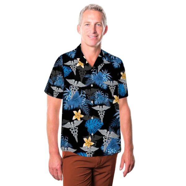 US Navy Hospital corpsman HM). A caduceus Hawaiian Shirt US Navy Hospital corpsman HM). A caduceus Hawaiian Shirt