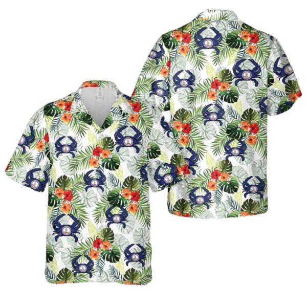 Virginia Flag Crab Cheap Hawaiian Shirt