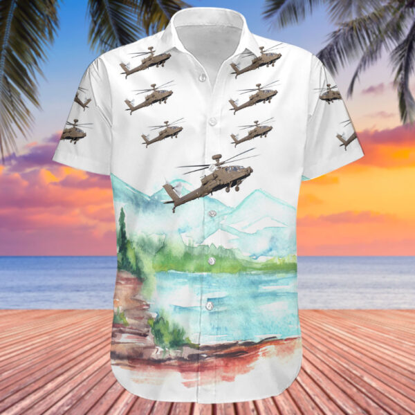 Boeing AH-64E Apache Guardian United Kingdom Army Air Corps Hawaiian Shirt