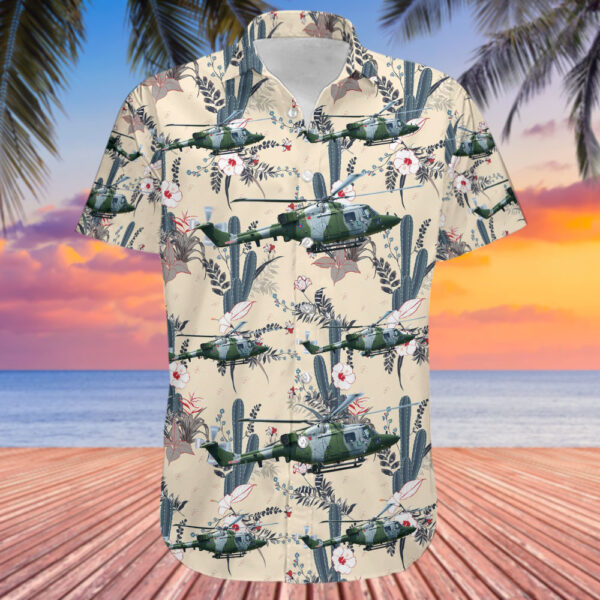 Westland Lynx AH.7 United Kingdom Army Air Corps Hawaiian Shirt Westland Lynx AH.7 United Kingdom Army Air Corps Hawaiian Shirt
