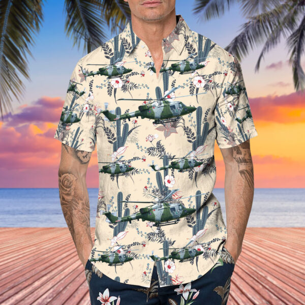 Westland Lynx AH.7 United Kingdom Army Air Corps Hawaiian Shirt Westland Lynx AH.7 United Kingdom Army Air Corps Hawaiian Shirt