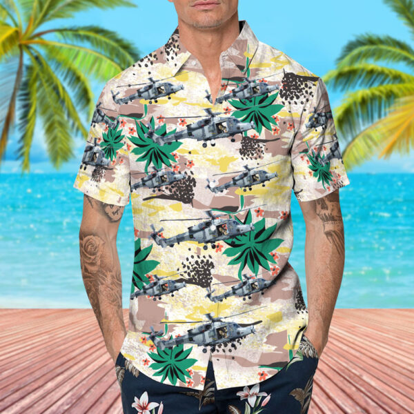 Agusta-Westland AW-159 Wildcat AH.1 United Kingdom Army Air Corps Hawaiian Shirt Agusta-Westland AW-159 Wildcat AH.1 United Kingdom Army Air Corps Hawaiian Shirt