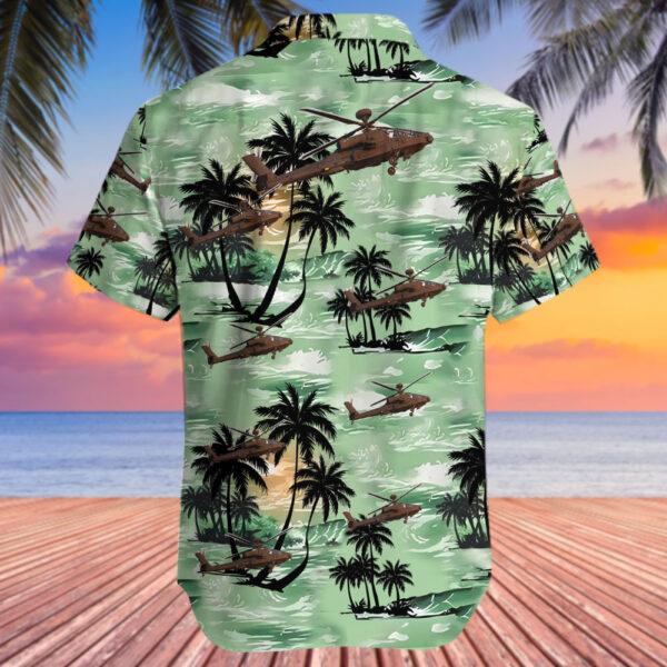Boeing Apache AH.2 United Kingdom Army Air Corps Hawaiian Shirt Boeing Apache AH.2 United Kingdom Army Air Corps Hawaiian Shirt
