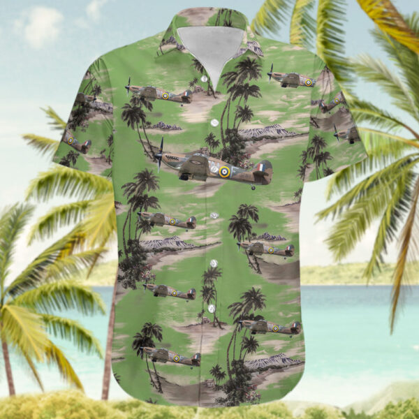 Hawker Hurricane Mk.IIC United Kingdom Battle of Britain Memorial Flight (BBMF) Hawaiian Shirt Hawker Hurricane Mk.IIC United Kingdom Battle of Britain Memorial Flight (BBMF) Hawaiian Shirt