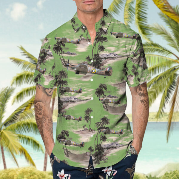 Hawker Hurricane Mk.IIC United Kingdom Battle of Britain Memorial Flight (BBMF) Hawaiian Shirt Hawker Hurricane Mk.IIC United Kingdom Battle of Britain Memorial Flight (BBMF) Hawaiian Shirt