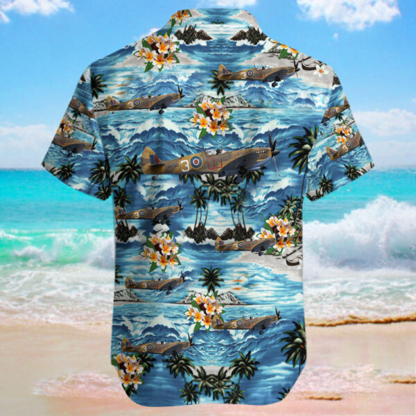 Supermarine Spitfire LF.9E United Kingdom Battle of Britain Memorial Flight (BBMF) Hawaiian Shirt Supermarine Spitfire LF.9E United Kingdom Battle of Britain Memorial Flight (BBMF) Hawaiian Shirt