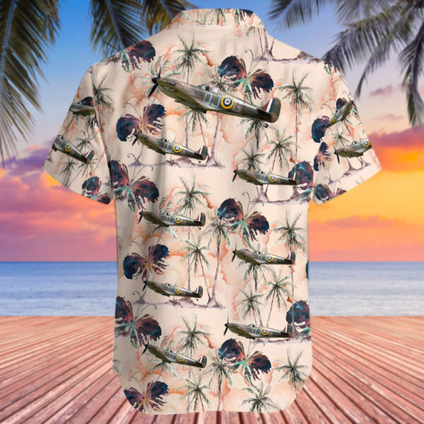 Supermarine Spitfire Mk.IIa United Kingdom Battle of Britain Memorial Flight (BBMF) Hawaiian Shirt Supermarine Spitfire Mk.IIa United Kingdom Battle of Britain Memorial Flight (BBMF) Hawaiian Shirt