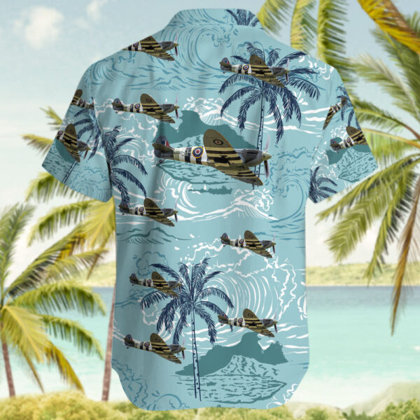 Supermarine Spitfire Mk.VB United Kingdom Battle of Britain Memorial Flight (BBMF) Hawaiian Shirt Supermarine Spitfire Mk.VB United Kingdom Battle of Britain Memorial Flight (BBMF) Hawaiian Shirt