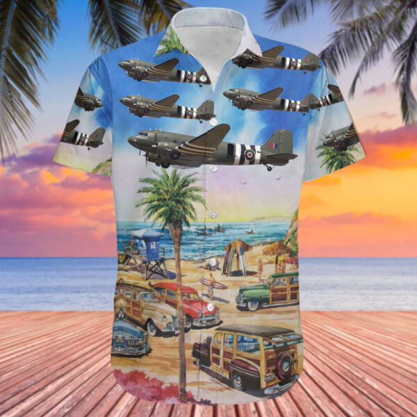 Douglas C-47A Dakota III United Kingdom Battle of Britain Memorial Flight (BBMF) Hawaiian Shirt Douglas C-47A Dakota III United Kingdom Battle of Britain Memorial Flight (BBMF) Hawaiian Shirt