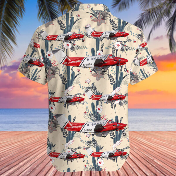 Beechcraft 200 King Air United Kingdom Coast Guard Hawaiian Shirt Beechcraft 200 King Air United Kingdom Coast Guard Hawaiian Shirt
