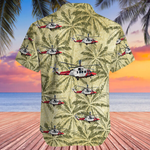Agusta-Westland AW-189 United Kingdom Coast Guard (Bristow Helicopters) Hawaiian Shirt Agusta-Westland AW-189 United Kingdom Coast Guard (Bristow Helicopters) Hawaiian Shirt