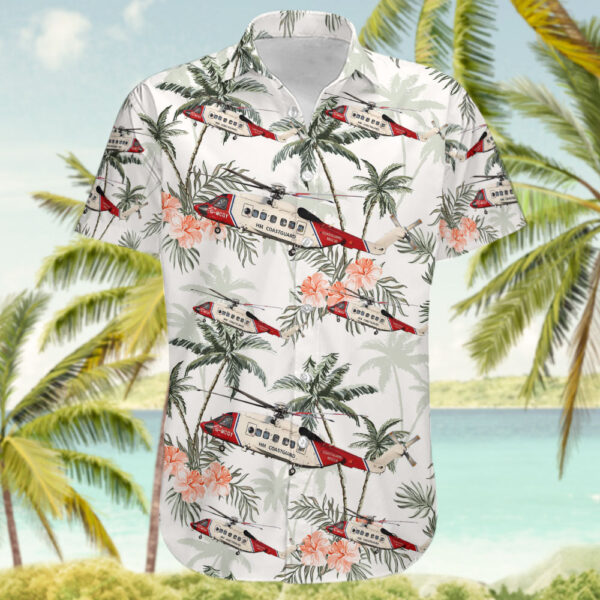 Sikorsky S-92A Helibus United Kingdom Coast Guard (Bristow Helicopters) Hawaiian Shirt Sikorsky S-92A Helibus United Kingdom Coast Guard (Bristow Helicopters) Hawaiian Shirt