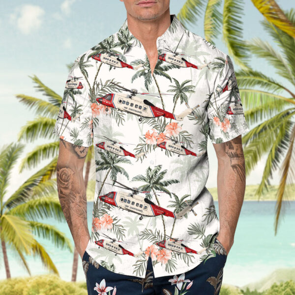 Sikorsky S-92A Helibus United Kingdom Coast Guard (Bristow Helicopters) Hawaiian Shirt Sikorsky S-92A Helibus United Kingdom Coast Guard (Bristow Helicopters) Hawaiian Shirt