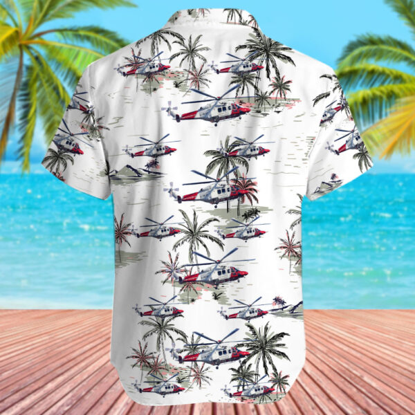 Agusta-Westland AW-139 United Kingdom Coast Guard (Bristow Helicopters) Hawaiian Shirt Agusta-Westland AW-139 United Kingdom Coast Guard (Bristow Helicopters) Hawaiian Shirt