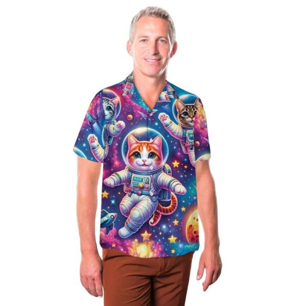 Funky Space Cats Pocket Cheap Hawaiian Shirt Funky Space Cats Pocket Cheap Hawaiian Shirt