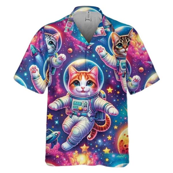 Funky Space Cats Pocket Cheap Hawaiian Shirt Funky Space Cats Pocket Cheap Hawaiian Shirt