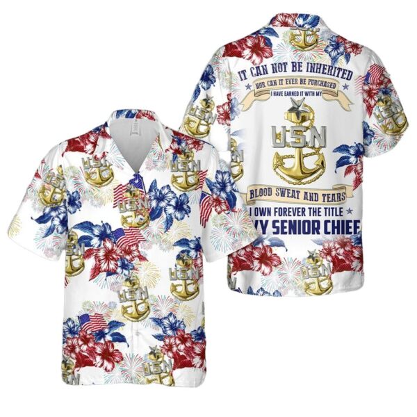 US Navy Senior Chief 4th Of July Hawaiian Shirt Cheap